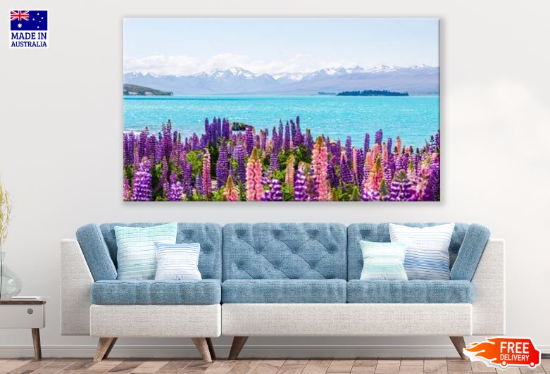 Lavender Flowers Field Print 100% Australian Made