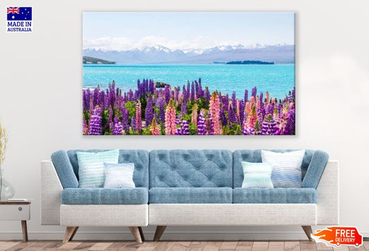 Lavender Flowers Field Print 100% Australian Made