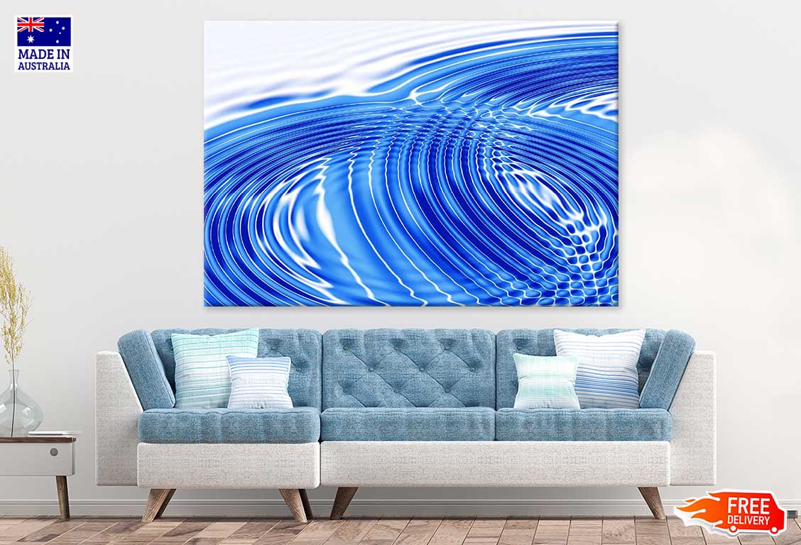Blue Abstract Design Print 100% Australian Made