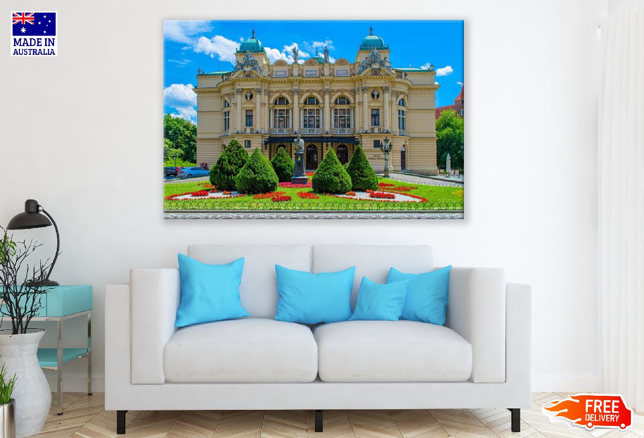 Krakow City Juliusz Słowacki Theatre in Poland Print 100% Australian Made