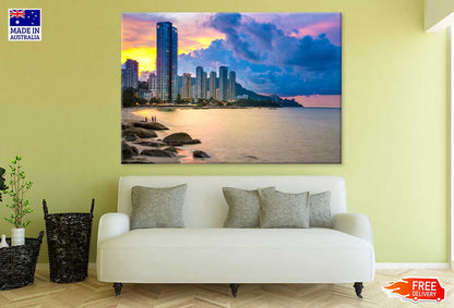 Penang Beach Jetty Sunset View Photograph Print 100% Australian Made