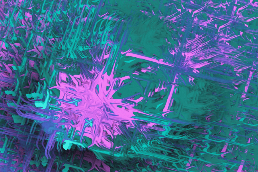 Green & Pink Abstract Design Print 100% Australian Made