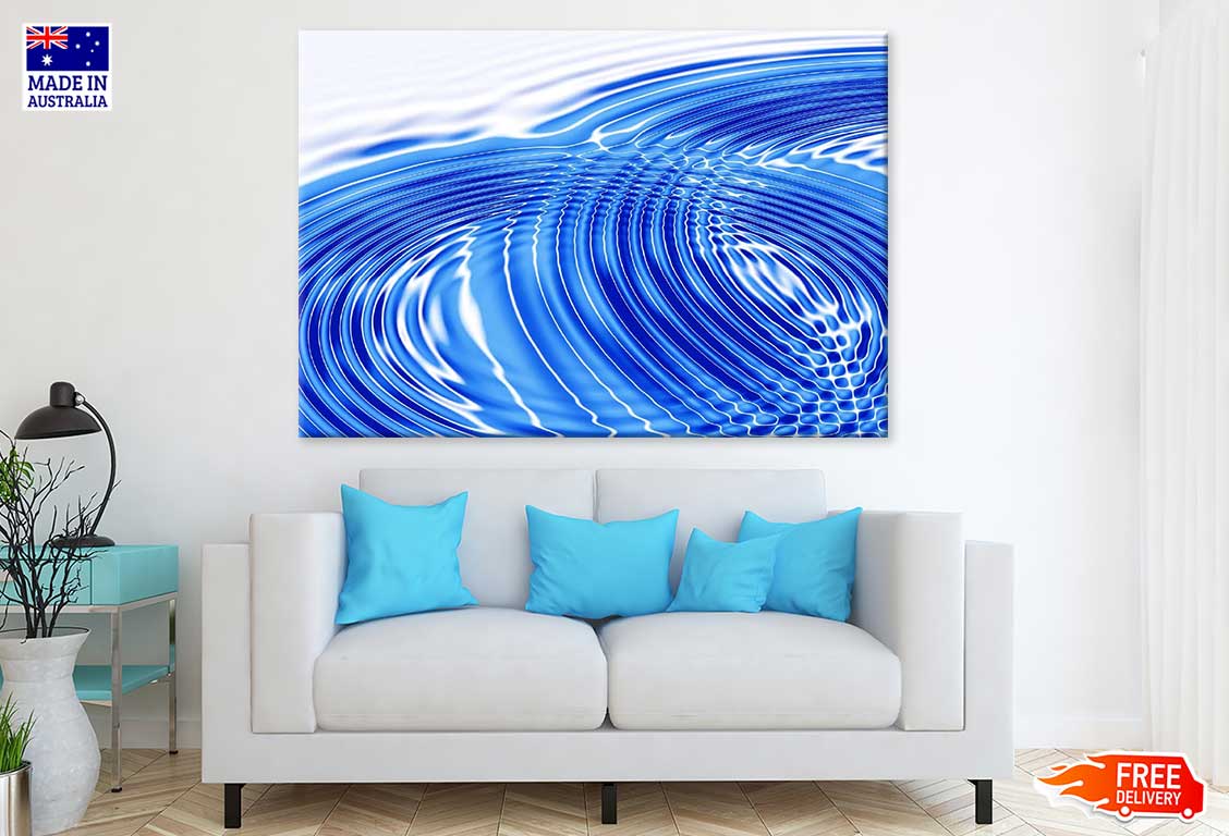 Blue Abstract Design Print 100% Australian Made