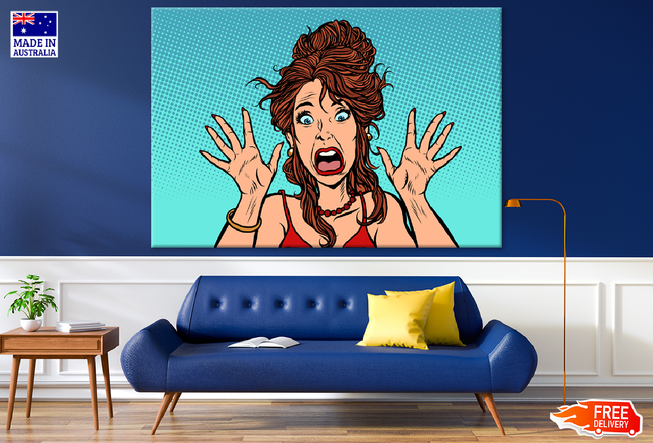 Scared Girl Illustration Print 100% Australian Made