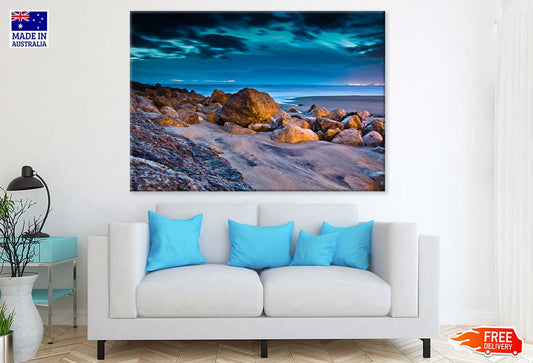 Rocks on Sea Shore View Photograph Print 100% Australian Made