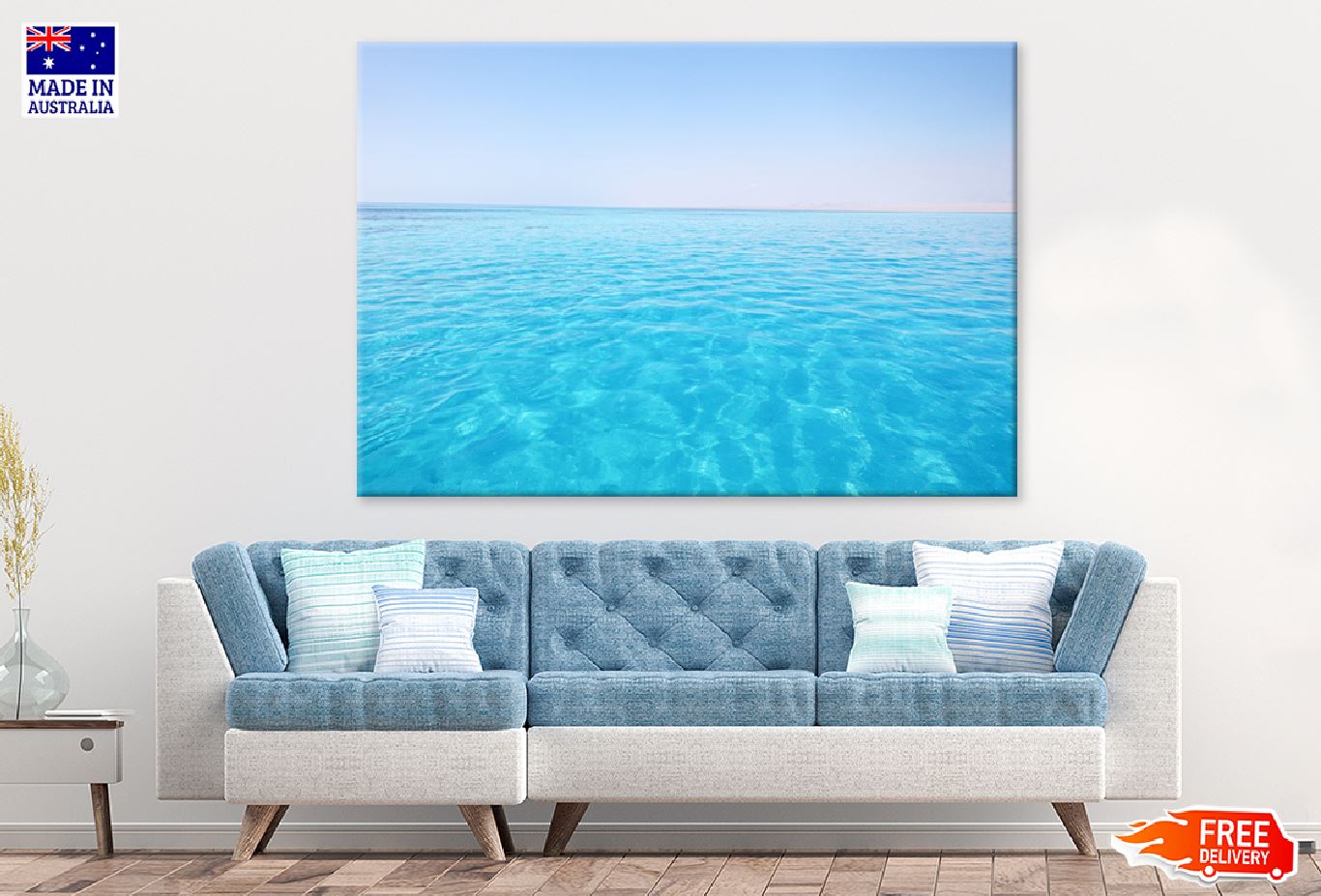 Blue Sea Ocean View Photograph Print 100% Australian Made