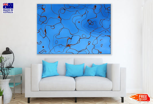 Brown Lines Abstract Design Print 100% Australian Made