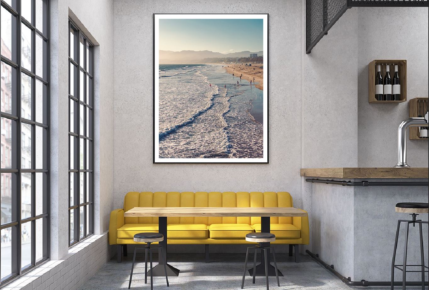 Golden Beach Waves Sunset Scenery Photograph Home Decor Premium Quality Poster Print Choose Your Sizes