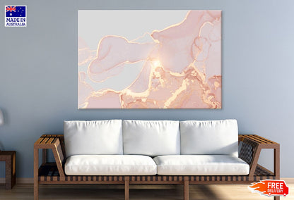Grey Pink & Gold Abstract Design Print 100% Australian Made