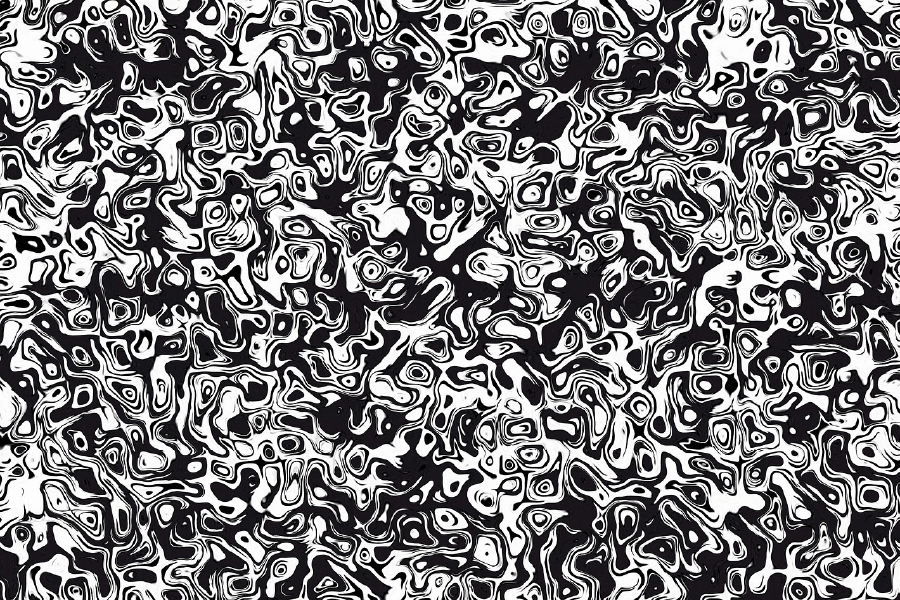 B&W Abstract Design Print 100% Australian Made