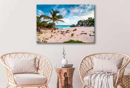 Bella Home The Caribbean Sea in Mexico Print Canvas Ready to hang