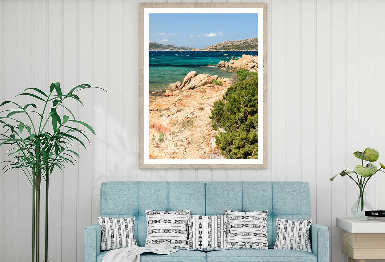 Maddalena Beach View Photograph in Sardinia Home Decor Premium Quality Poster Print Choose Your Sizes