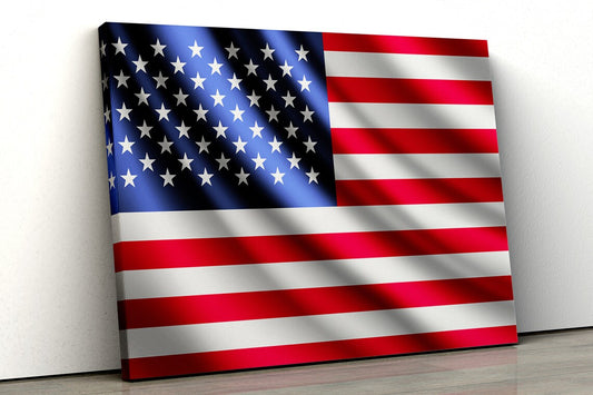 USA Flag Photograph Acrylic Glass Print Tempered Glass Wall Art 100% Made in Australia Ready to Hang