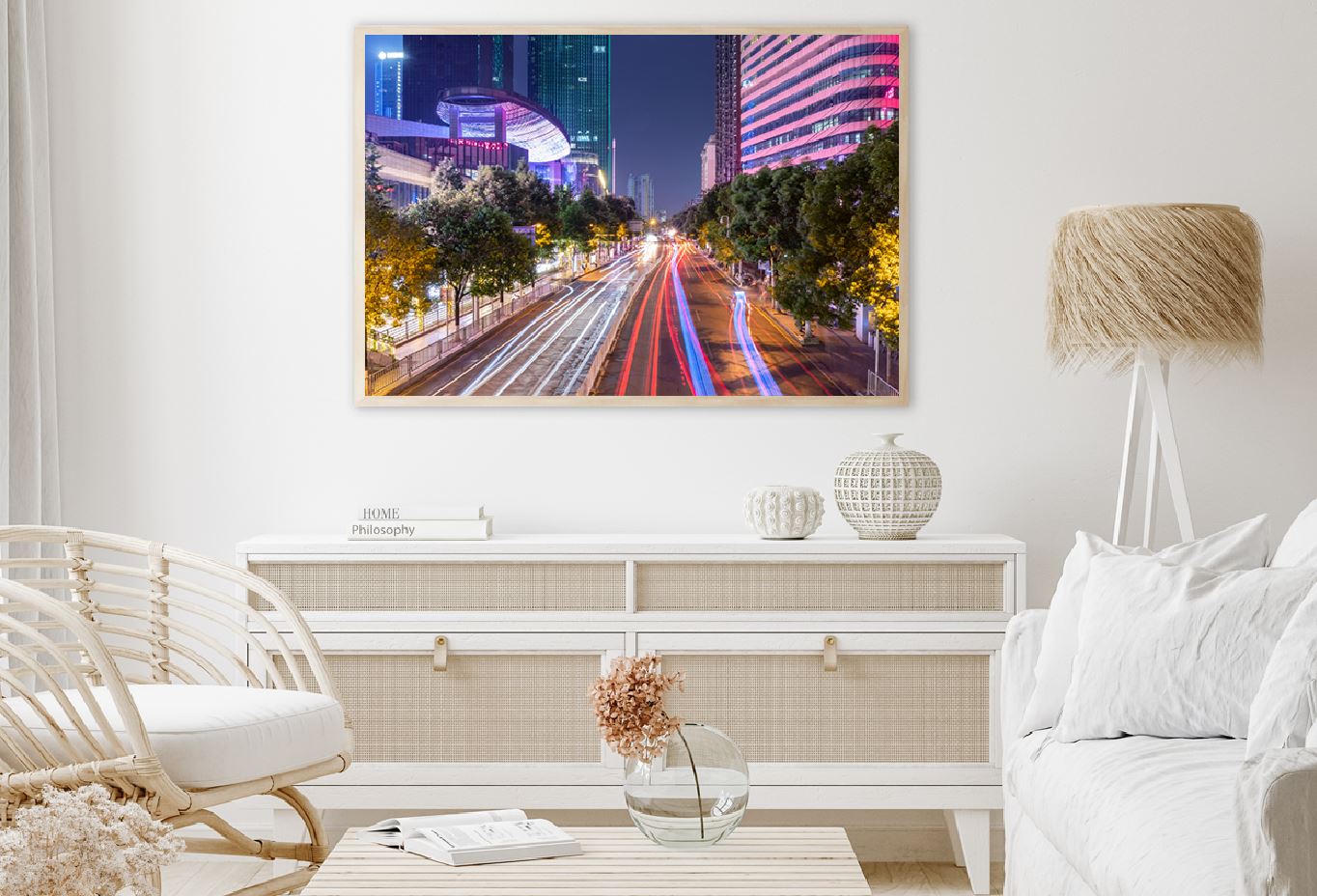 Changsha City Road Night View Photograph Home Decor Premium Quality Poster Print Choose Your Sizes