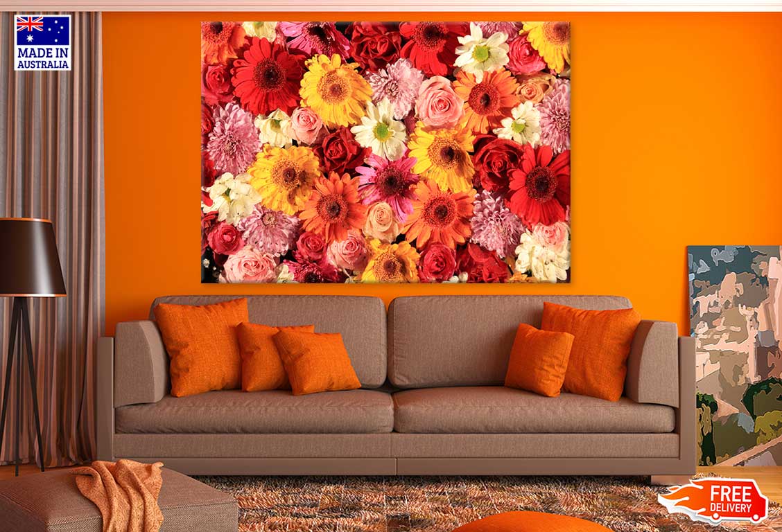 Gerbera & Variation Of Flowers Photograph Print 100% Australian Made