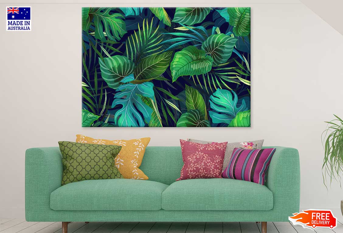 Tropical Plant Pattern Vector Art Design Print 100% Australian Made