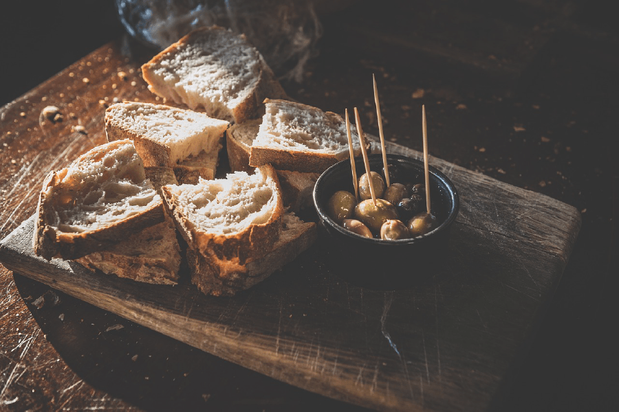 Bread And Olives Board Print 100% Australian Made