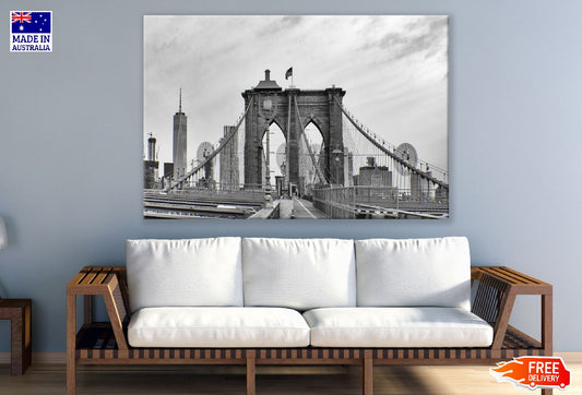 Brooklyn Bridge in New York City B&W Photograph Print 100% Australian Made