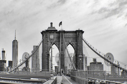 Brooklyn Bridge in New York City B&W Photograph Print 100% Australian Made