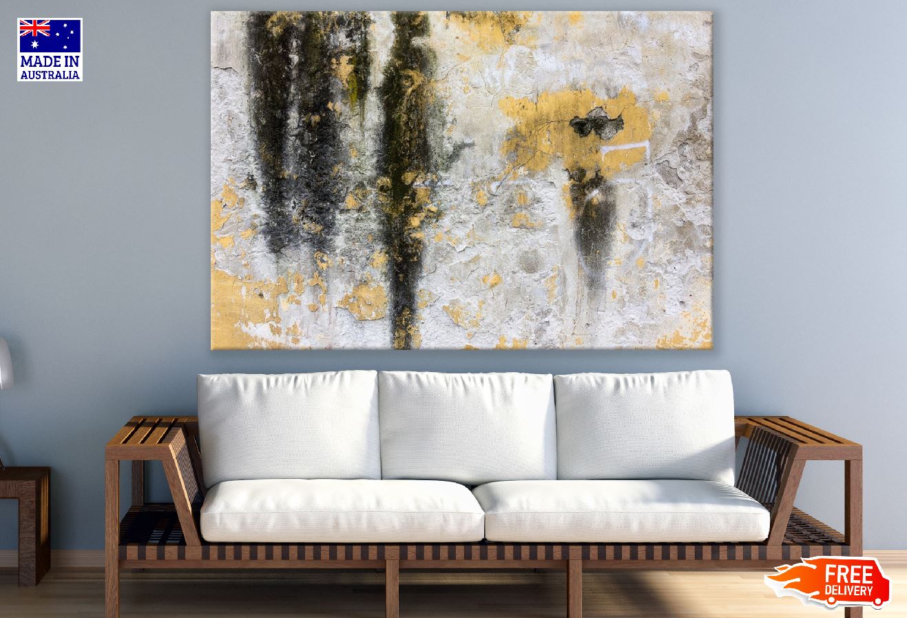 Black & Gold Abstract Design Print 100% Australian Made