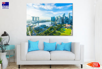 Cityscape Singapore City Skyline Photograph Print 100% Australian Made