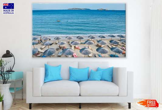 Beach Huts & Sea Sky View Print 100% Australian Made