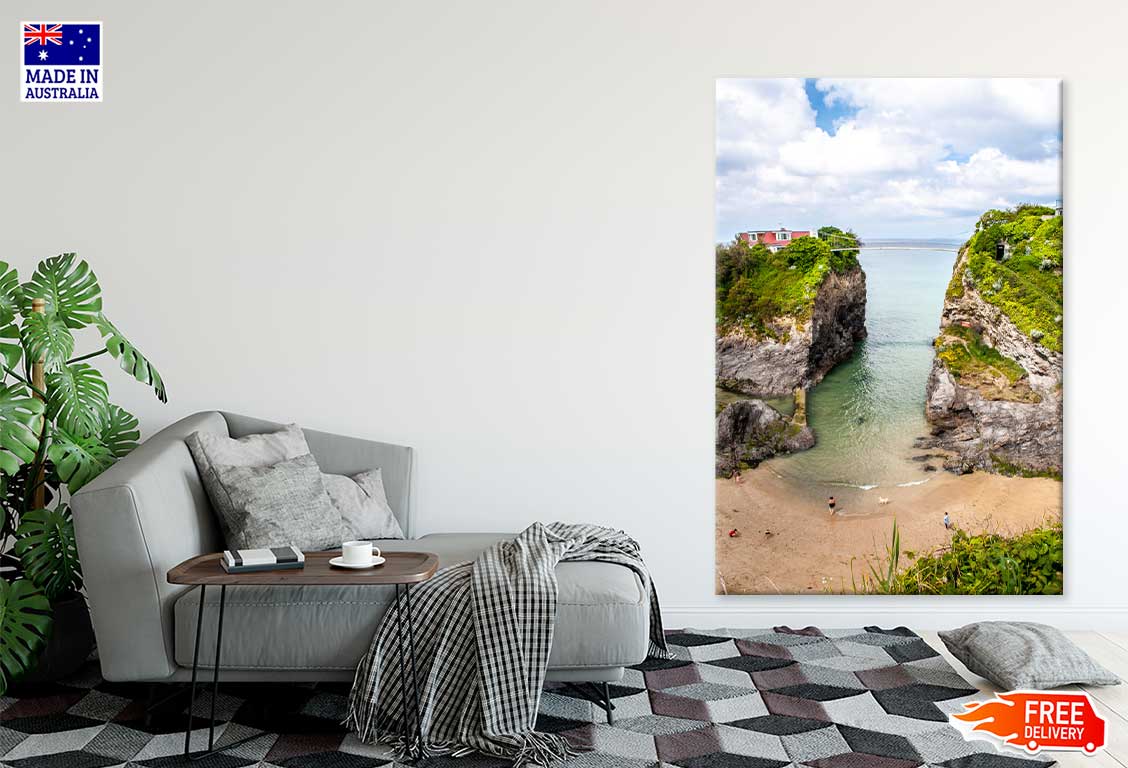 Towan Beach Scenery in Newquay Photograph Print 100% Australian Made
