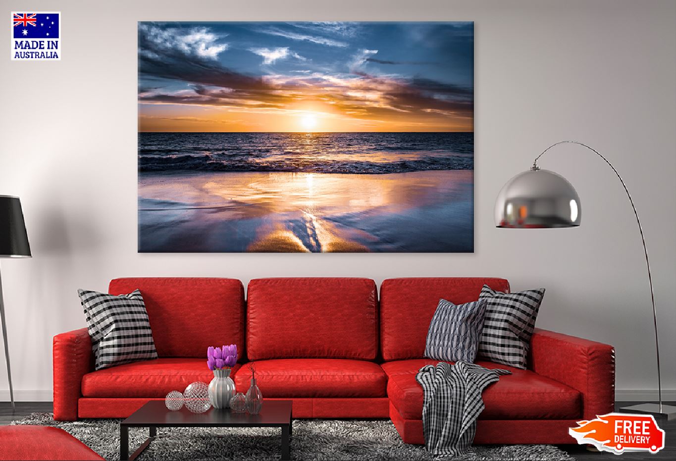Beach Sunset View Photograph Perth Australia Print 100% Australian Made