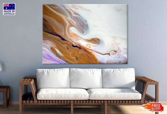 Brown Grey & Pink Abstract Design Print 100% Australian Made