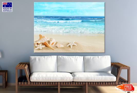 Sea Shell & Sea Sky Scenery View Photograph Print 100% Australian Made