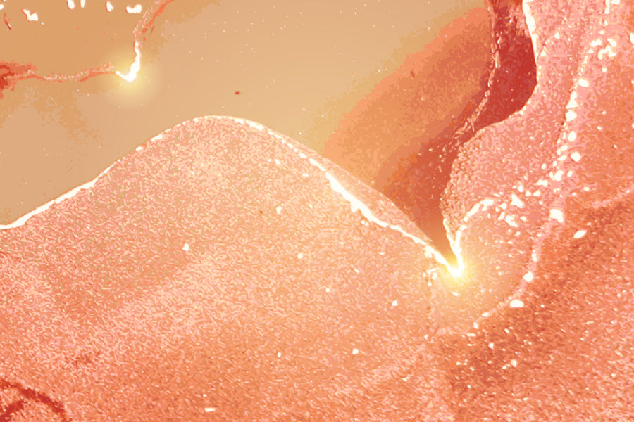 Peach Pink & Gold Marble Abstract Design Home Decor Premium Quality Poster Print Choose Your Sizes