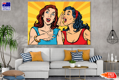 Girls Whispering Illustration Print 100% Australian Made
