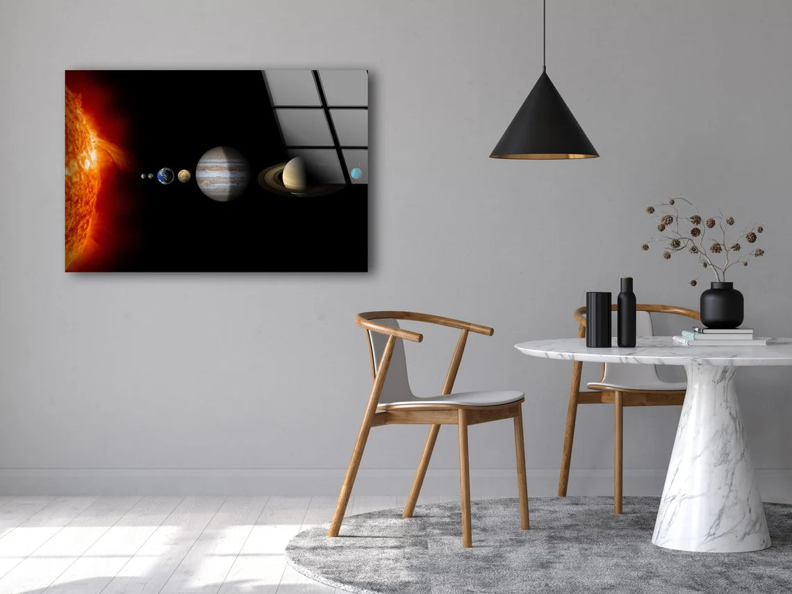 Solar System Acrylic Glass Print Tempered Glass Wall Art 100% Made in Australia Ready to Hang