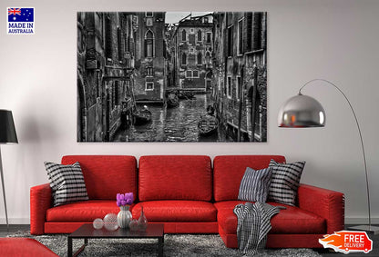 Venice City Lake B&W View Photograph Print 100% Australian Made