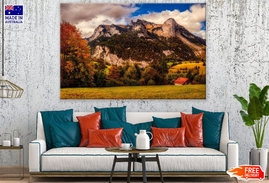House Covered with Mountains Photograph Print 100% Australian Made