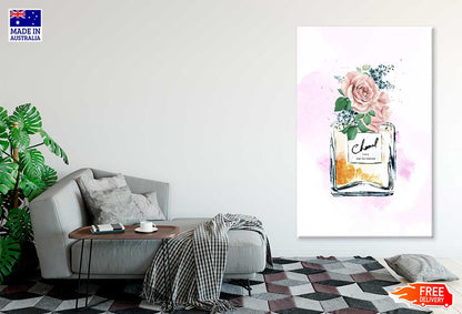 Perfume with Roses Watercolor Painting Print 100% Australian Made