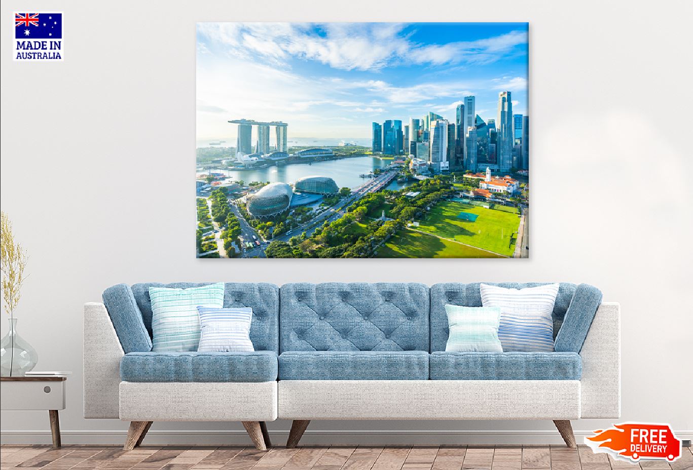 Cityscape Singapore City Skyline Photograph Print 100% Australian Made