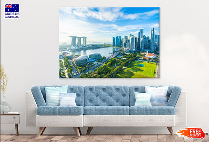 Cityscape Singapore City Skyline Photograph Print 100% Australian Made