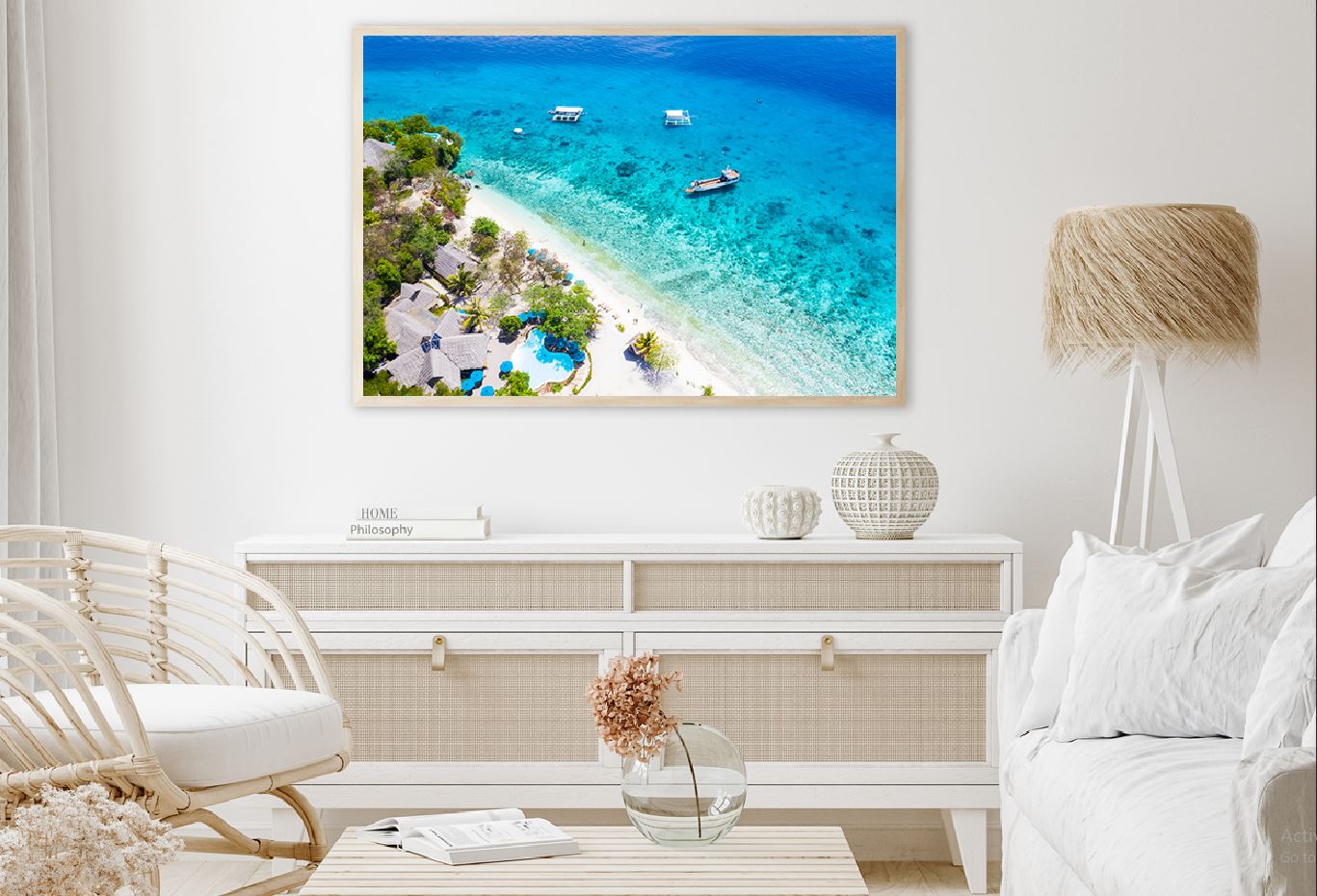 SuSumilon Island Beach Aerial Photograph Home Decor Premium Quality Poster Print Choose Your Sizes