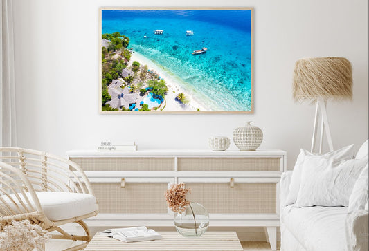 SuSumilon Island Beach Aerial Photograph Home Decor Premium Quality Poster Print Choose Your Sizes