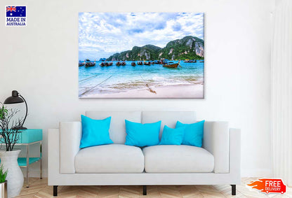 Rocks on Phi Phi Island Pier View Thailand Print 100% Australian Made