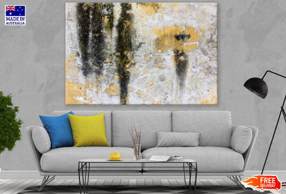 Black & Gold Abstract Design Print 100% Australian Made
