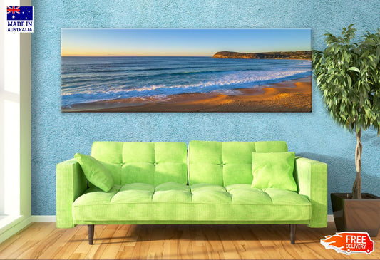 Panoramic Canvas Central Coast Beach View Photograph High Quality 100% Australian Made Wall Canvas Print Ready to Hang