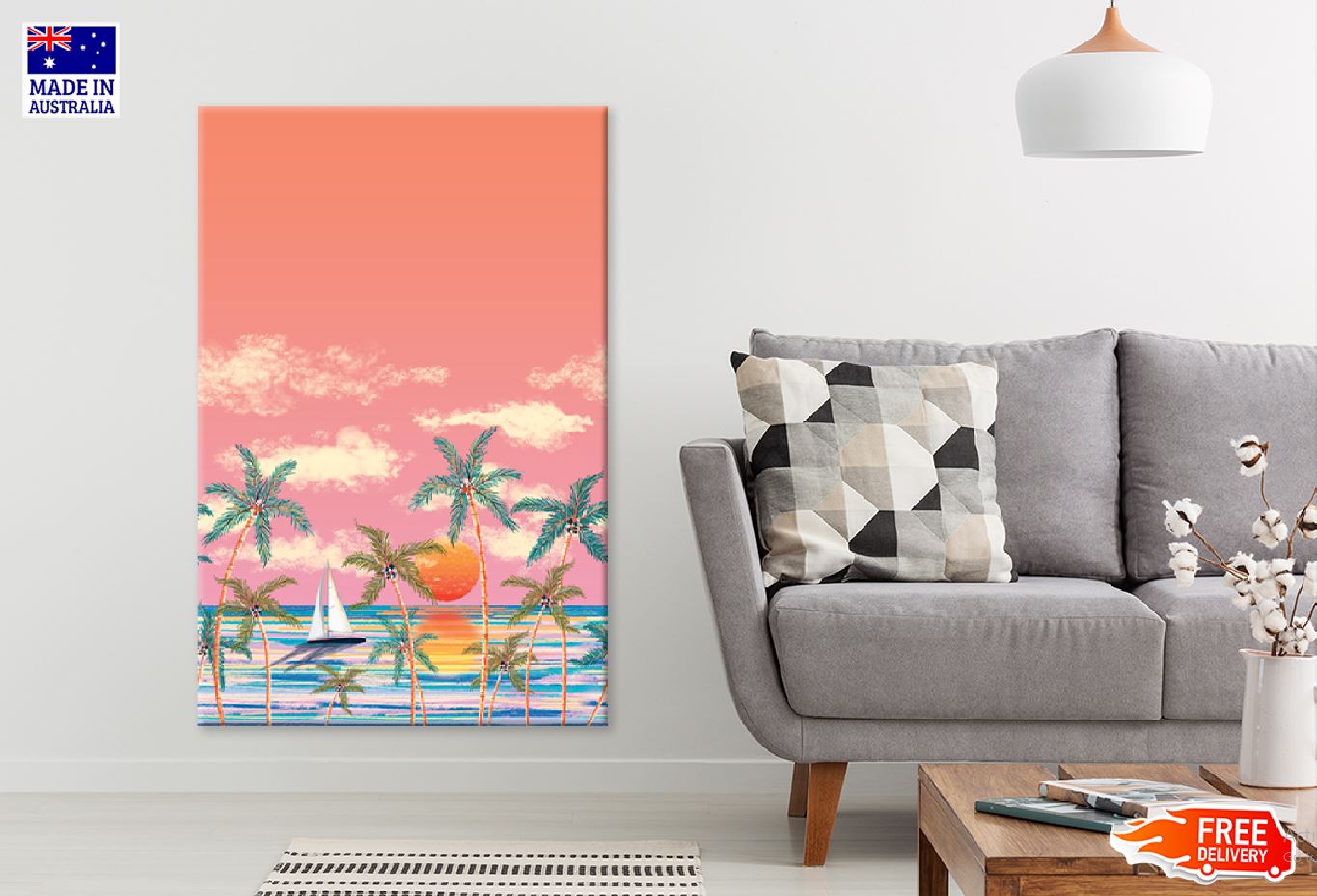 Miami Beach Digital Illustration Print 100% Australian Made