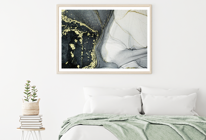 Black White & Gold Abstract Art Home Decor Premium Quality Poster Print Choose Your Sizes
