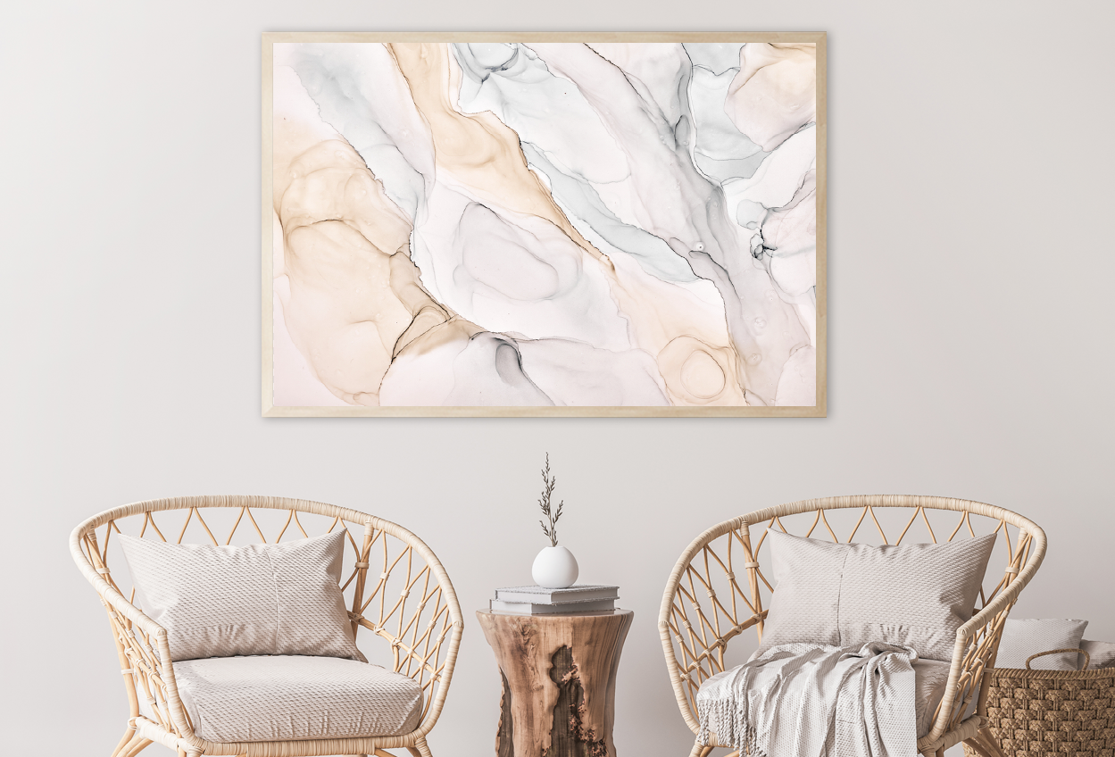Pink & Blue Abstract Design Home Decor Premium Quality Poster Print Choose Your Sizes
