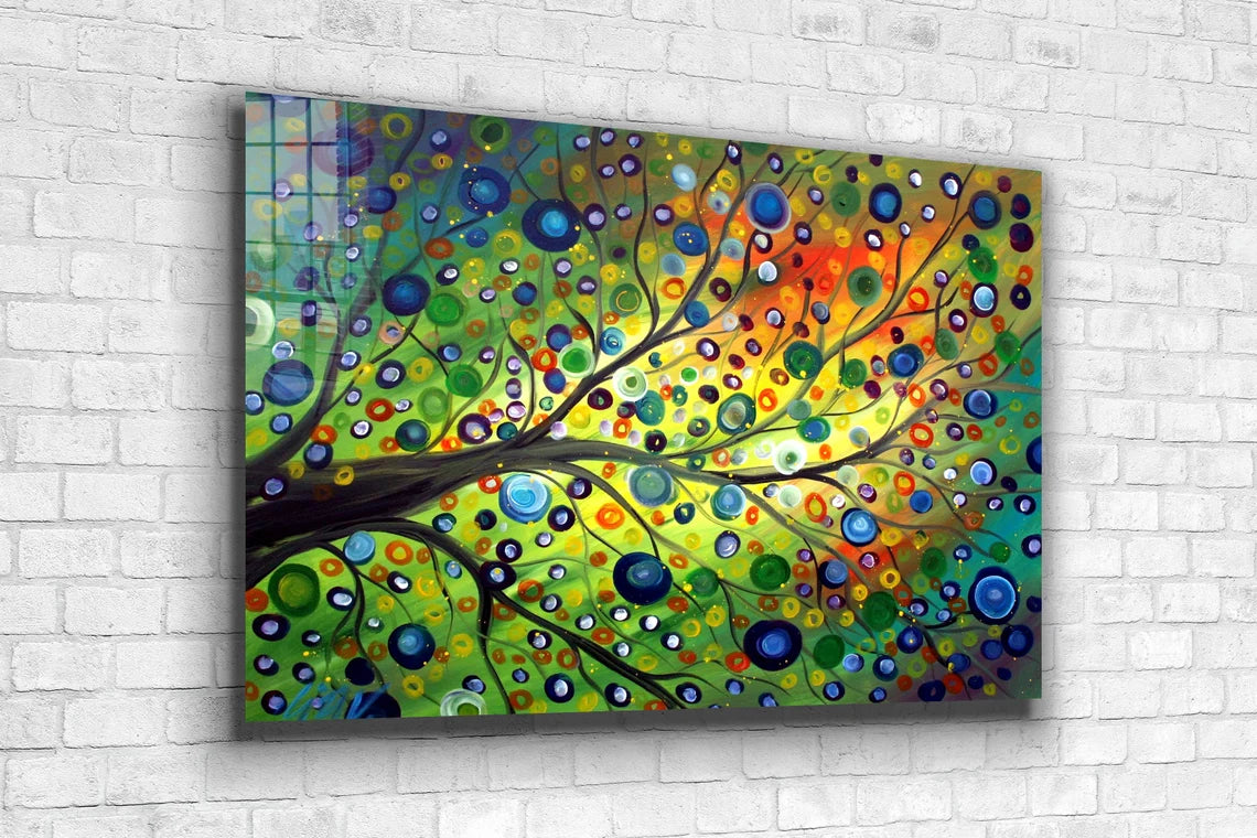 Tree Digital 3D Design Print Tempered Glass Wall Art 100% Made in Australia Ready to Hang