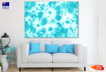 White & Blue Abstract Design Print 100% Australian Made
