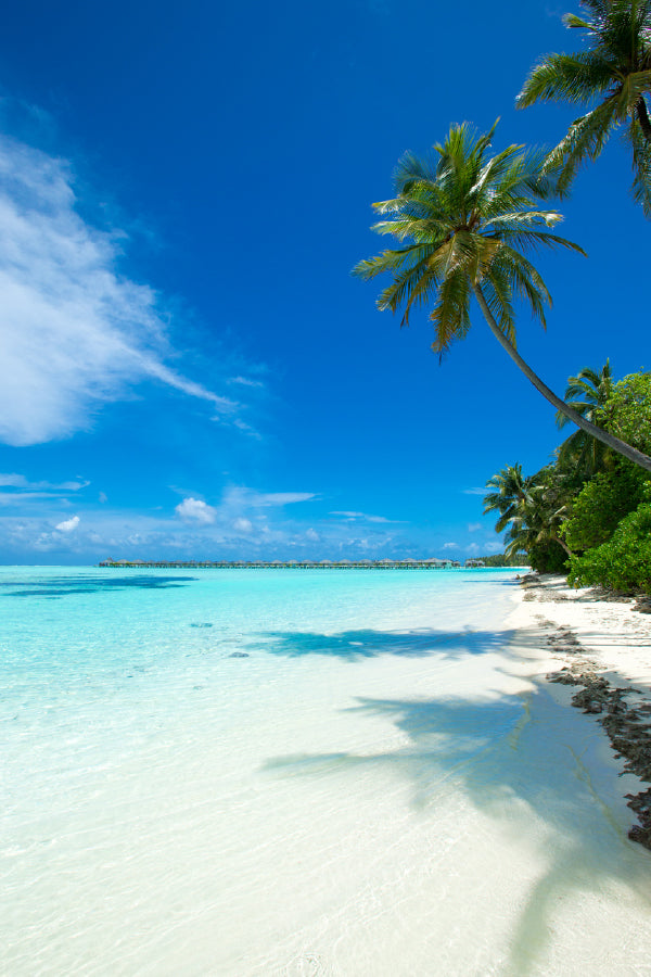 Maldives Island with Beach View Photograph Print 100% Australian Made