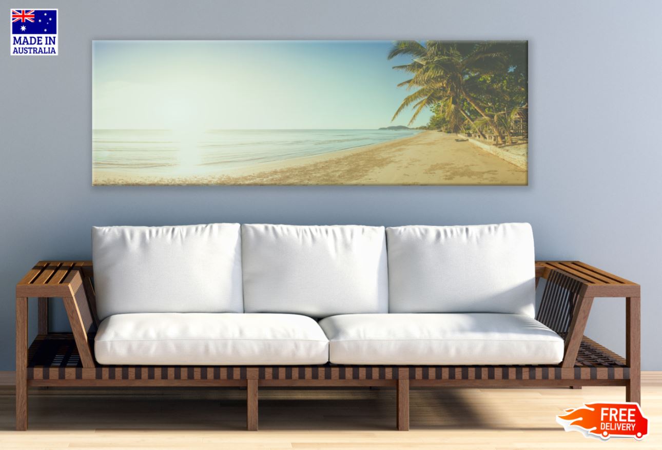 Panoramic Canvas Stunning Sea Scenery Photograph High Quality 100% Australian made wall Canvas Print ready to hang